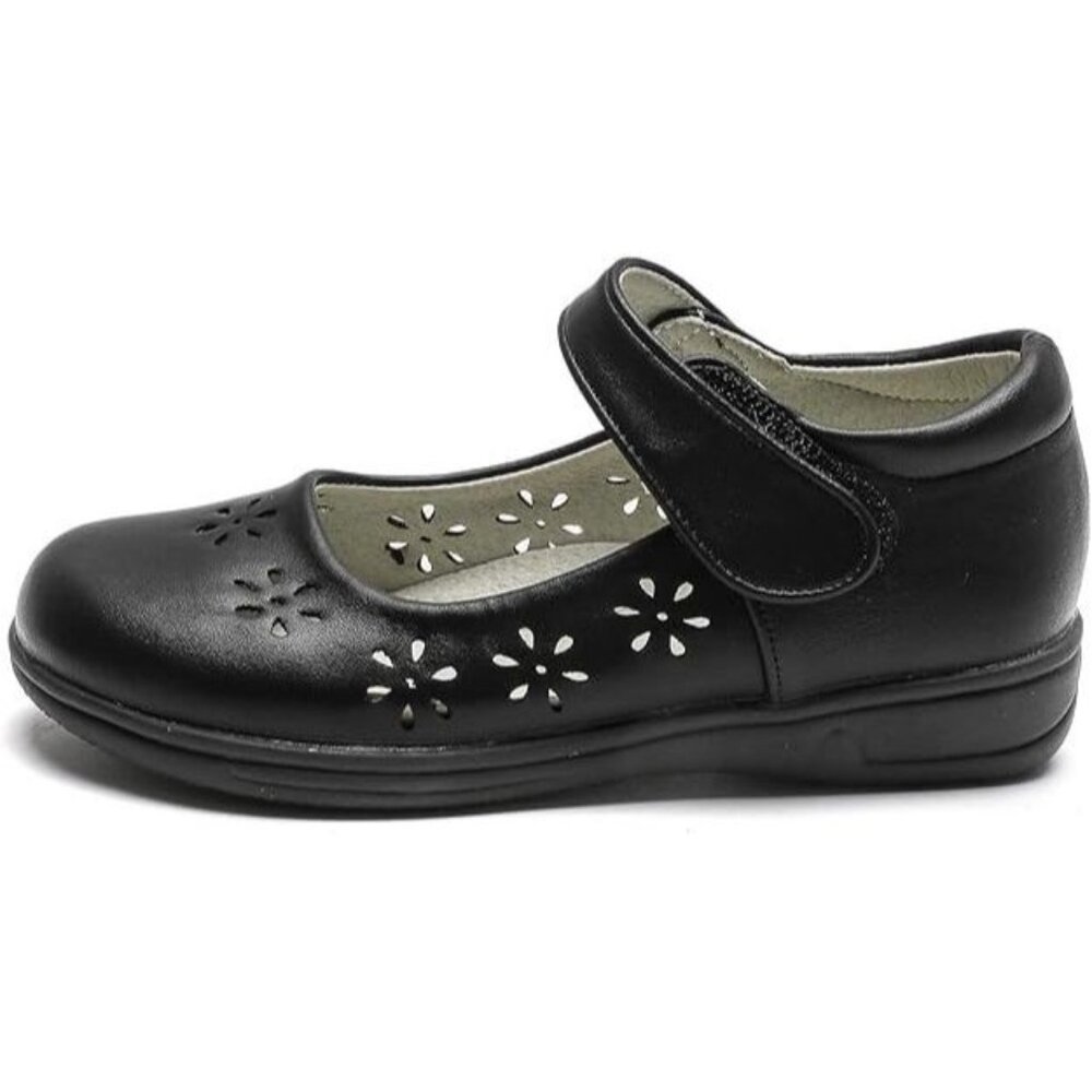 DADAWEN Black Mary Jane Ortho Cutouts Hook & Loop Big Girl Size 39 (UK)